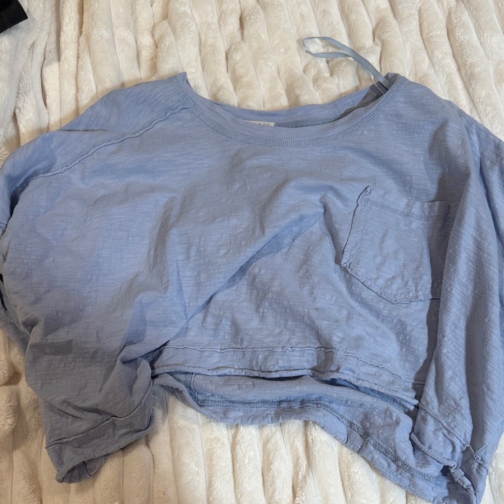 Light Blue Cropped Top